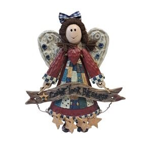 Home Interiors "Count Your Blessings" Angel Christmas Wall Hanging 11" Tall